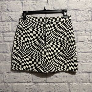 Elodie Checkered Mini Skirt Small